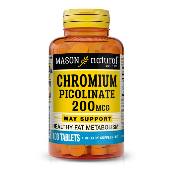 Mason Natural Chromium Picolinate 200 mcg x 100 Tablets