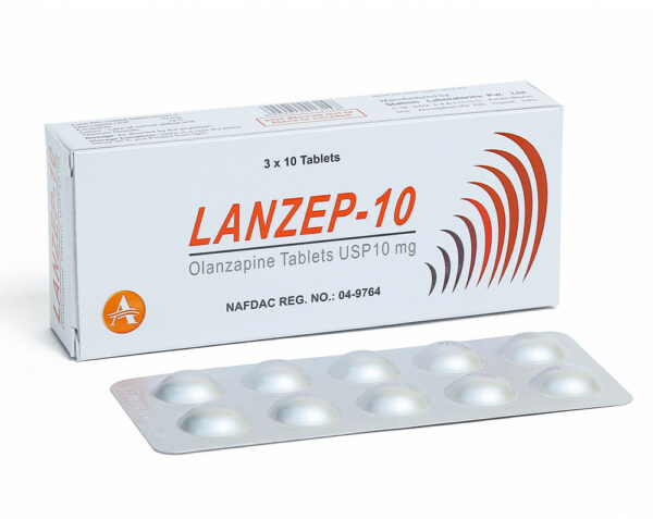 Lanzep (Olanzapine) Per Card of 10 Tablets