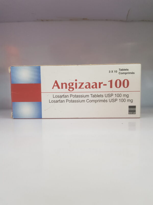 Angizaar Losartan Potassium Tablets per card