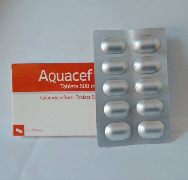 Aquacef (Cefuroxine 500mg) x 10Tablets