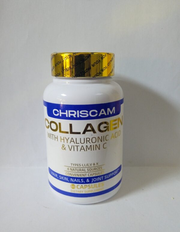 CHRISCAM Collagen with Hyaluronic Acid & Vitamin C Supplement X60 Capsules