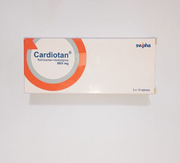 Cardiotan 80/5mg (Telmisartan 80mg/Amlodipine 5mg) Per Card of 10 ...